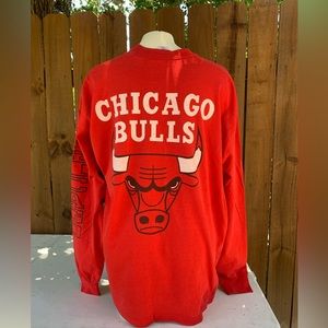 Vintage 90s Chicago Bulls Long Sleeves Shirt Size XXL by Pro player